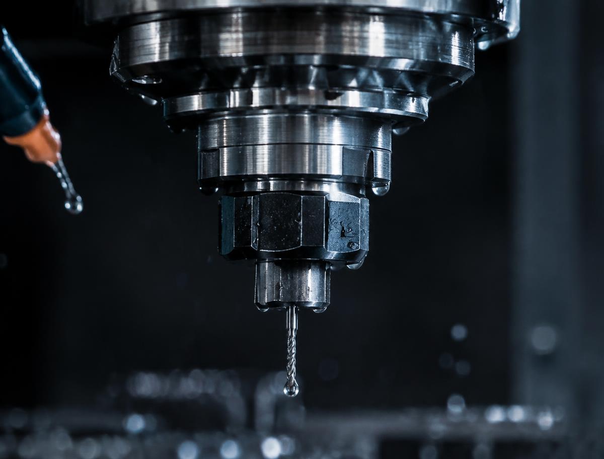 CNC-Spindel mit Präzisions Spannzange und Mikrobohrer